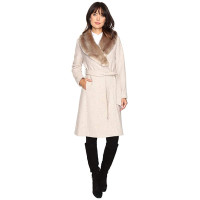 Пальто с меховым воротником Guess